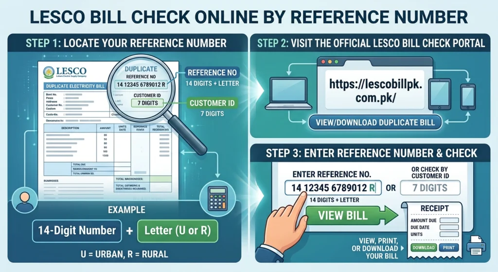 LESCO Bill Check Online by Reference Number